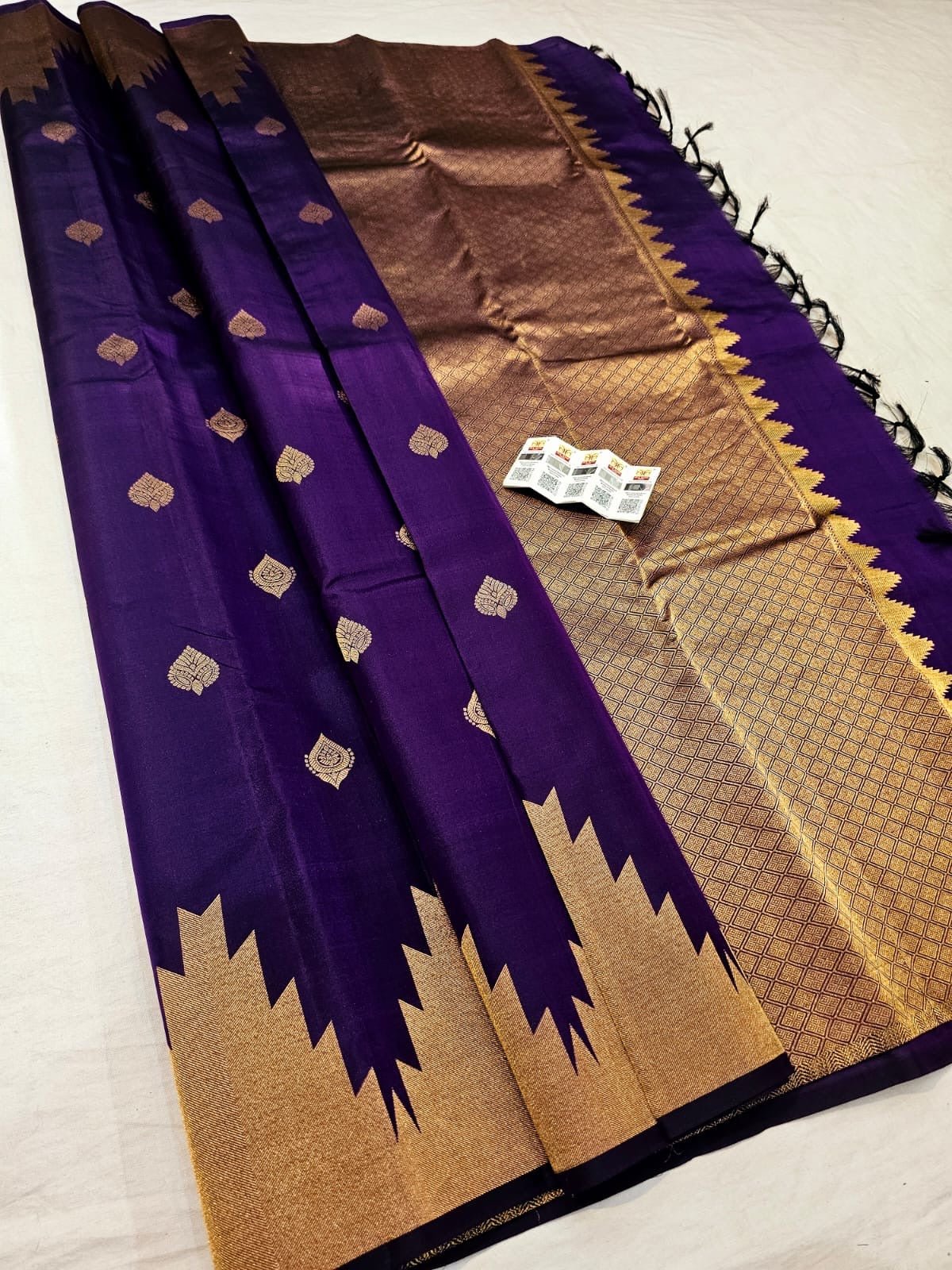 Kanchipuram Pure Silk Saree Bridal Indian Kanjivaram Sari SPK320