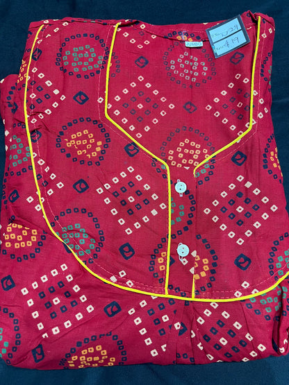 Free size Indian Cotton Nighty Nightgown NI29