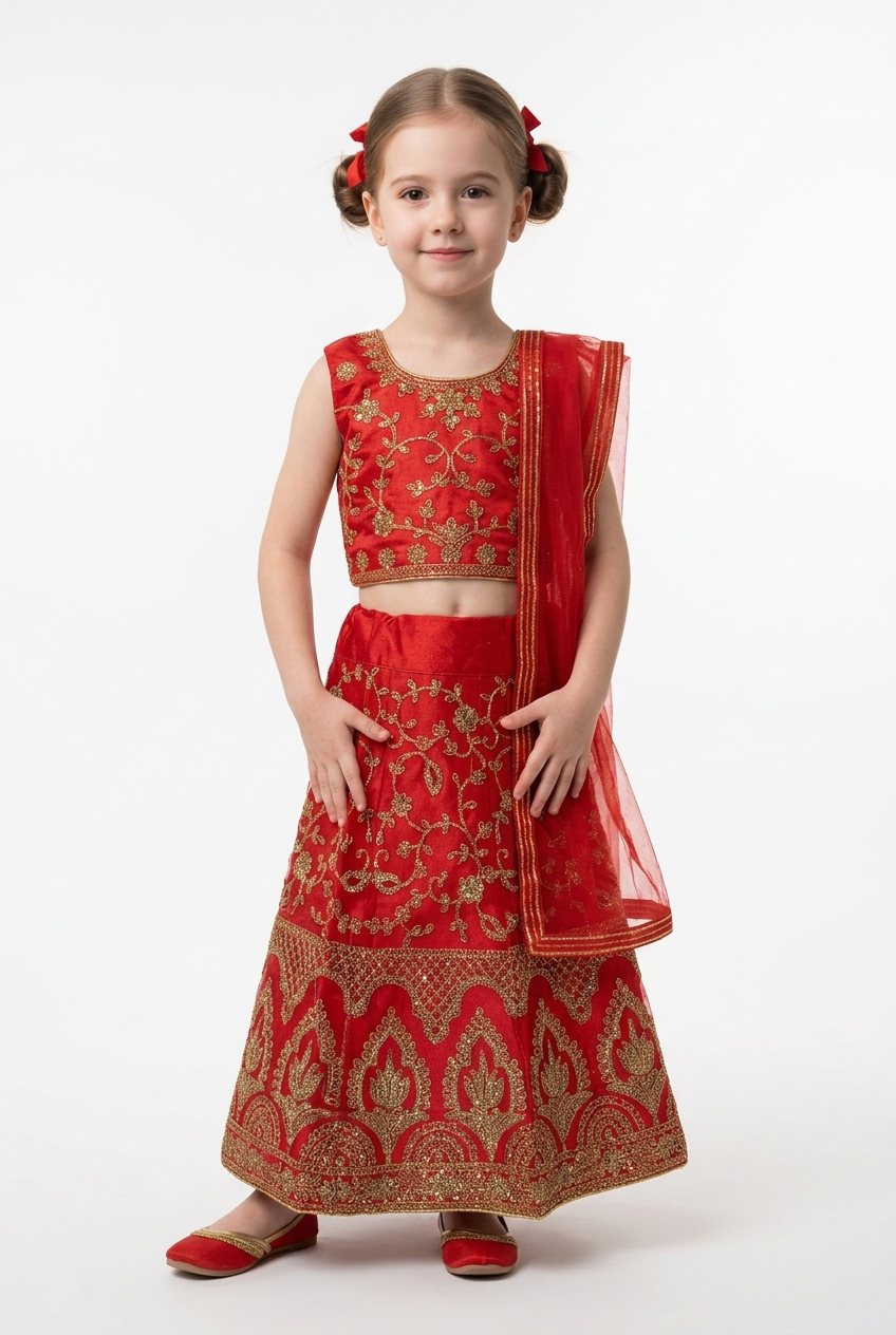 18” Size Age 1 Mint Indian Lehenga Pavadai Sattai Skirt Top G73 Col 2