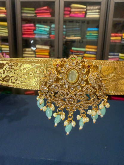 Brass Bridal Waist Chain Sari Belt Kamarbandh W3