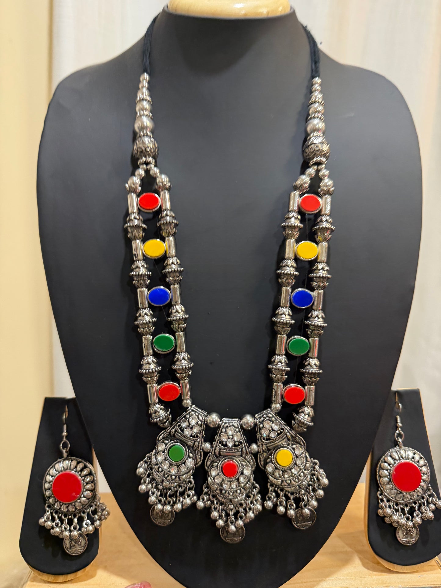 Navarathri Necklace Indian Oxidized Tribal Jewelry N88