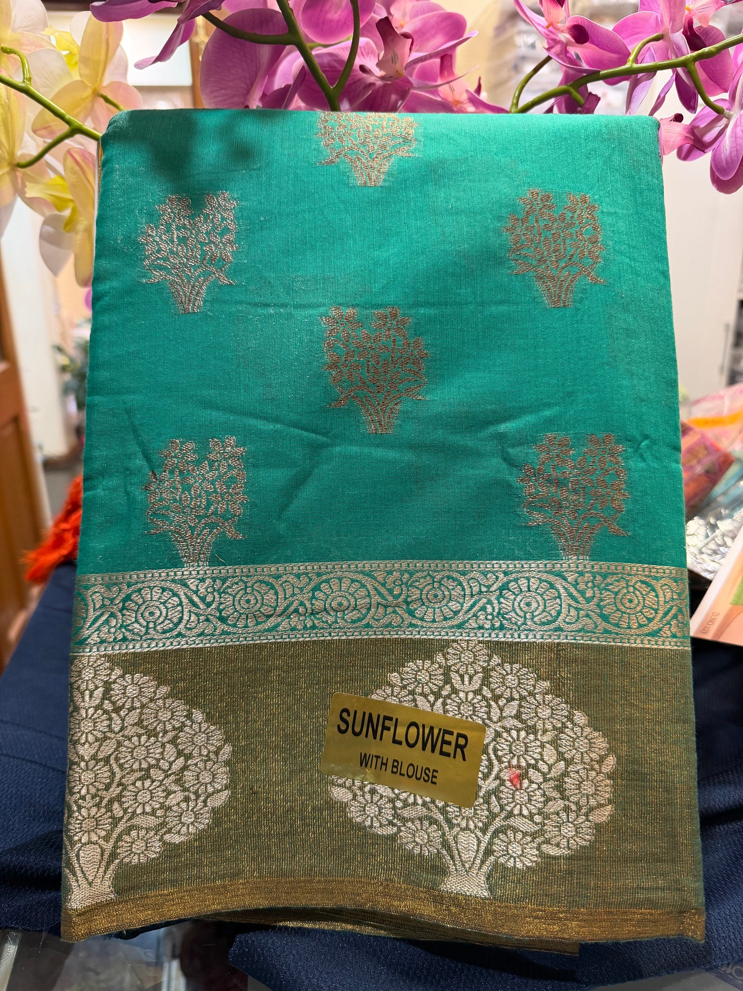 Silk Cotton Sari Indian Fancy Casual wear Saree SAR4
