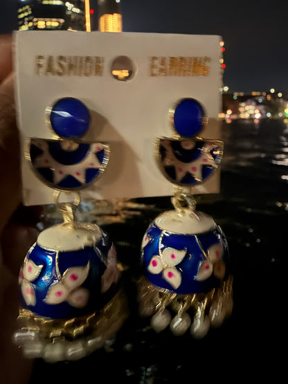 Jumka Gimikki Meenakari Indian Earrings Stylish Indian Jewellery E15