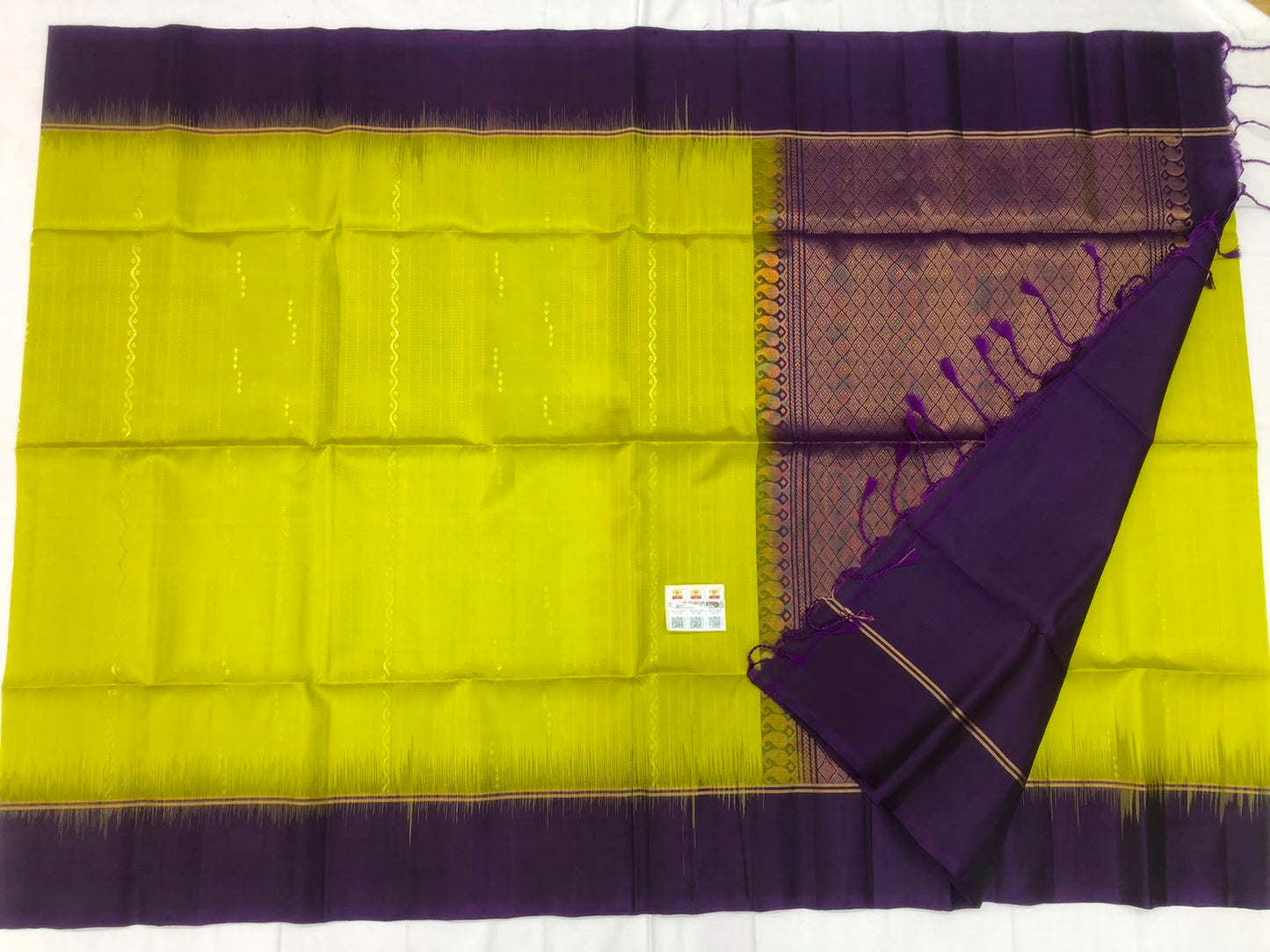Kanchipuram Pattu Soft Silk Indian Saree Pure Silk Sari Green| SS27