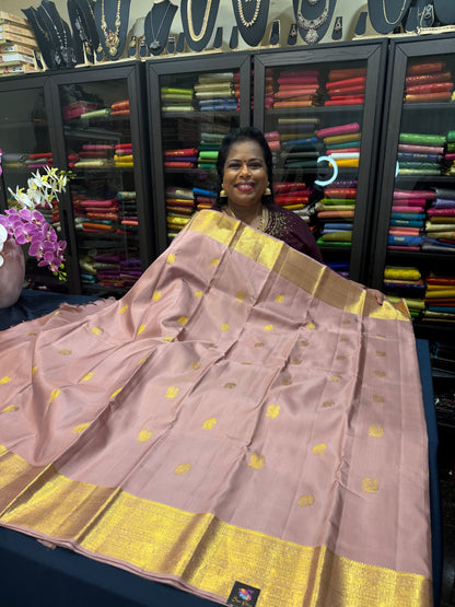 Vintage Kanchipuram Pure Silk Saree Bridal Kanjivaram Sari SPK321