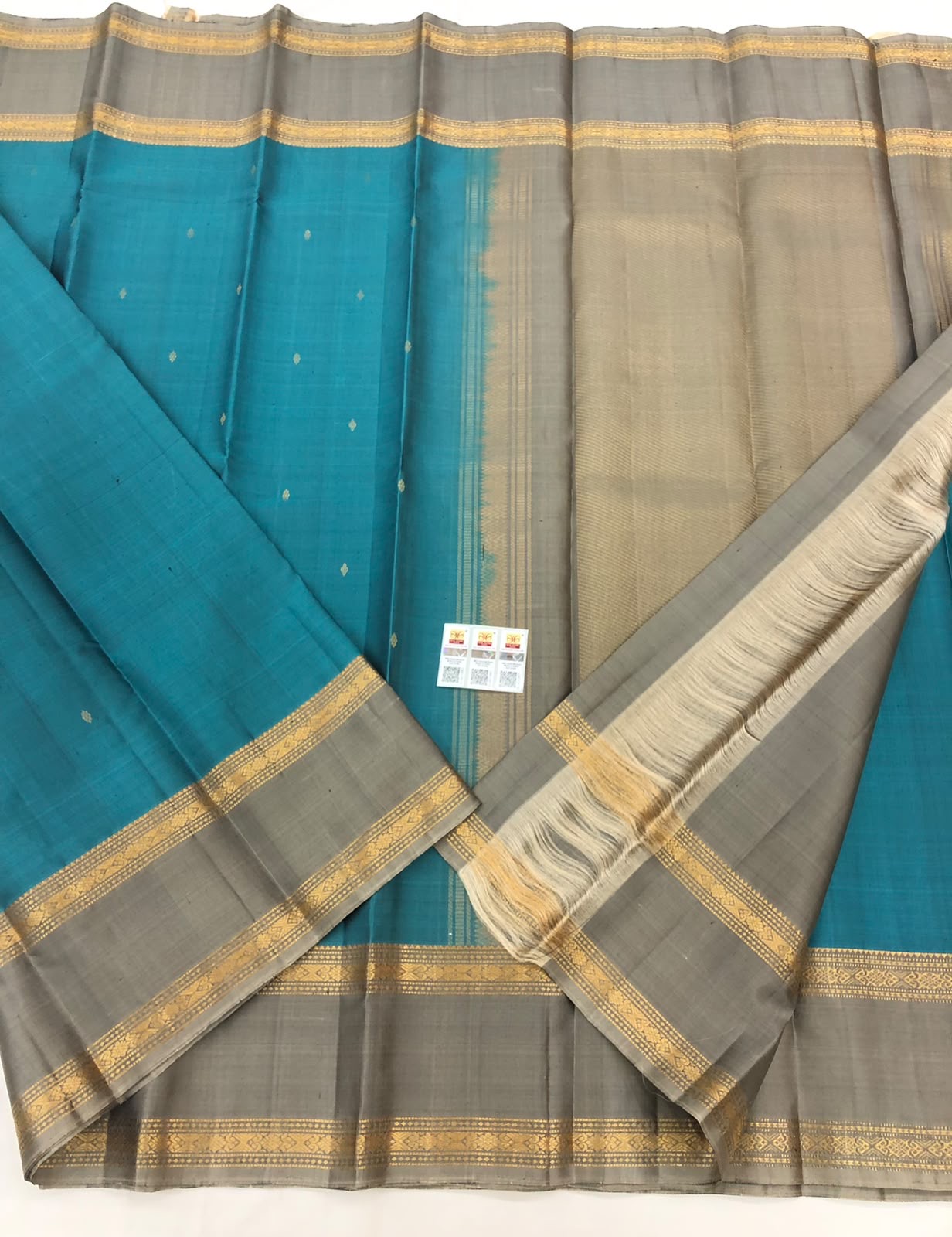 Vintage Kanchipuram Pure Silk Saree Bridal Indian Kanjivaram Sari SPK333