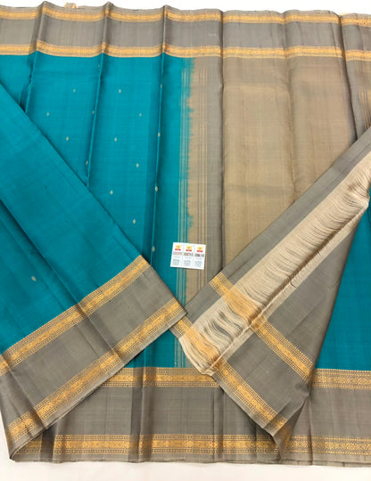 Vintage Kanchipuram Pure Silk Saree Bridal Indian Kanjivaram Sari SPK333