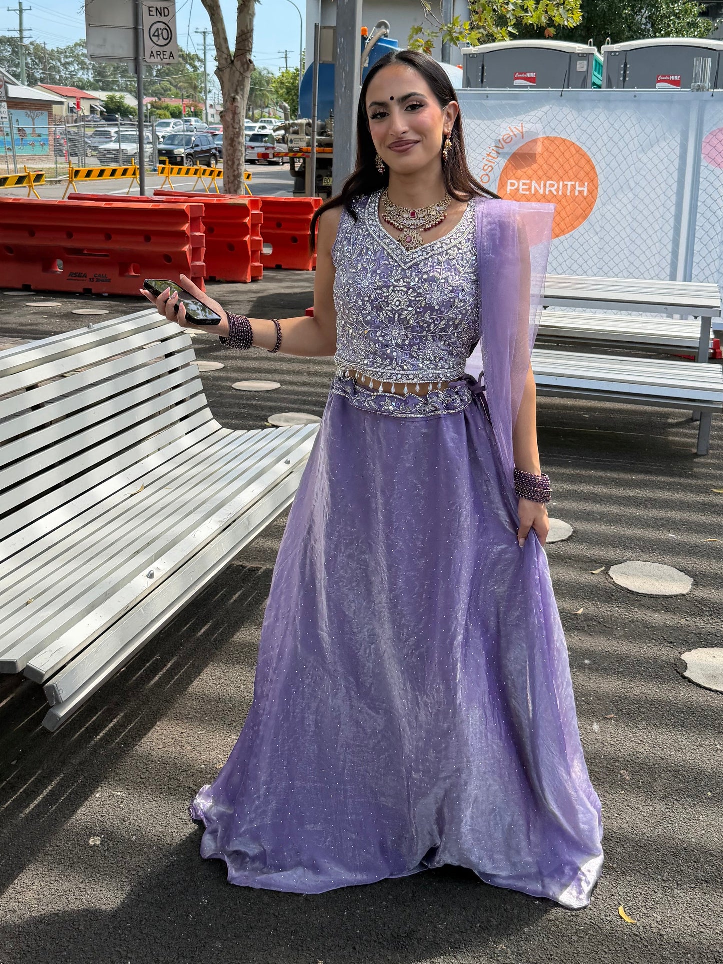 Small 36” Indian Lehenga Lavender Lehnga L2