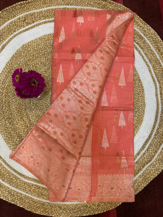 Orange Casual Sari Indian Saree S35