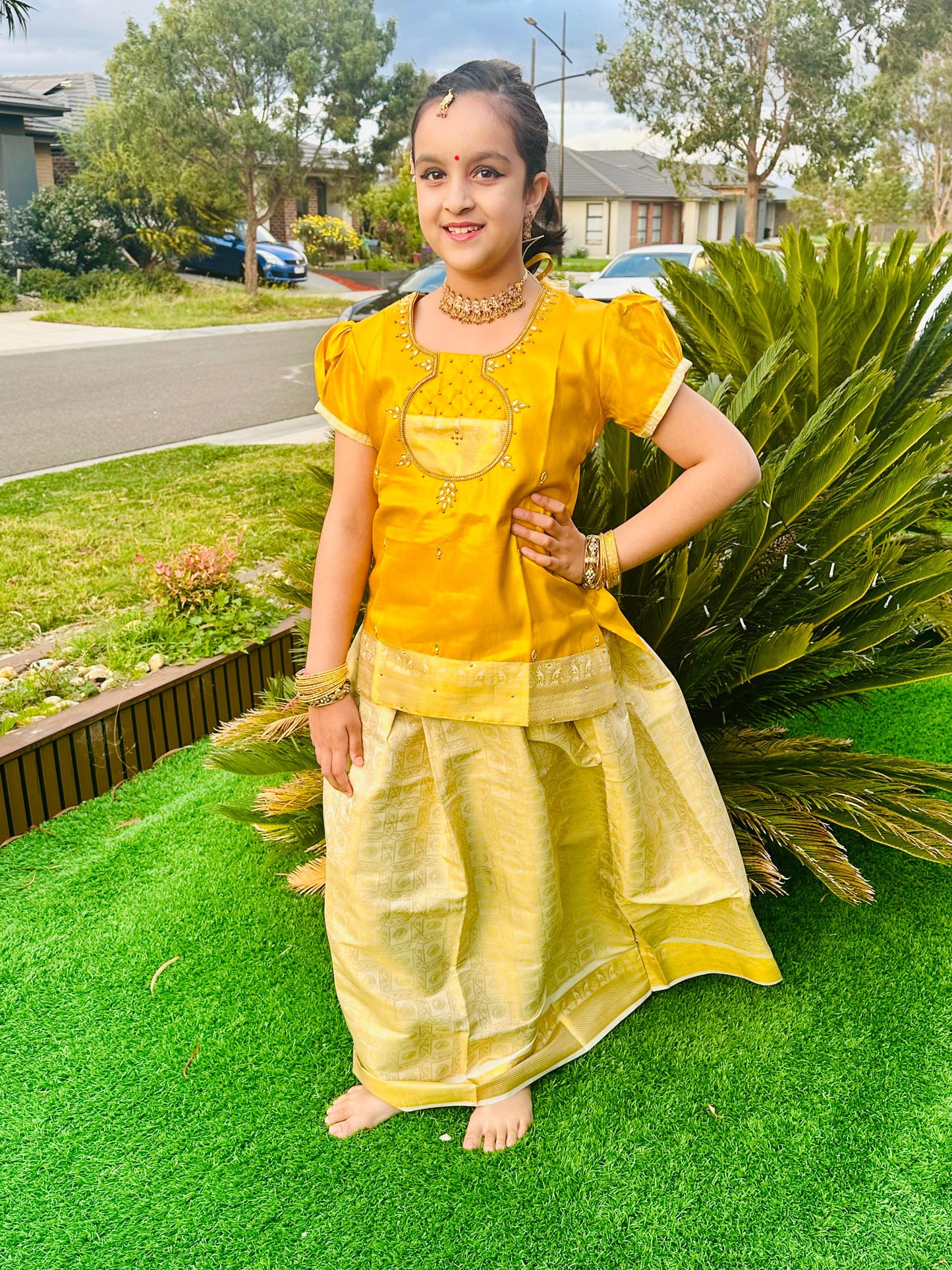 Indian Lehenga Pattu Pavadai Sattai Skirt Top G28