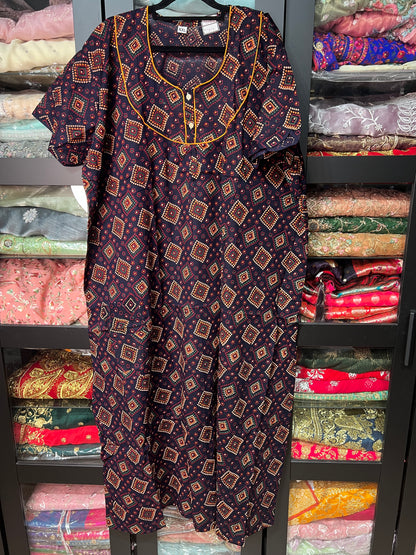 Free size Indian Cotton Nighty Nightgown NI23