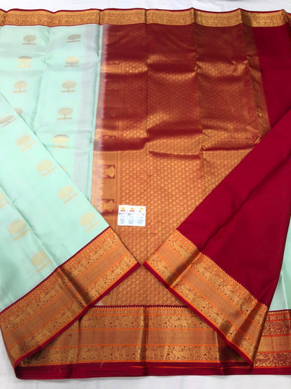 Kanchipuram Pure Silk Saree Bridal Indian Kanjivaram Sari SPK330