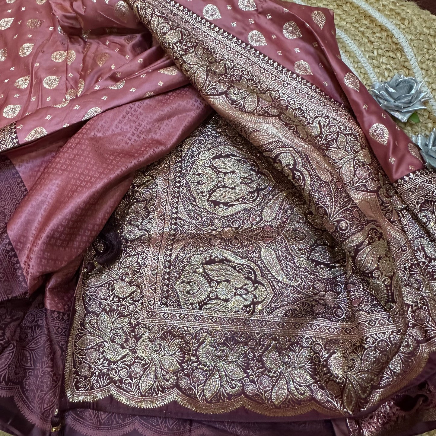 Blue Sari Indian Fancy Stonework Party wear Silk Saree S146