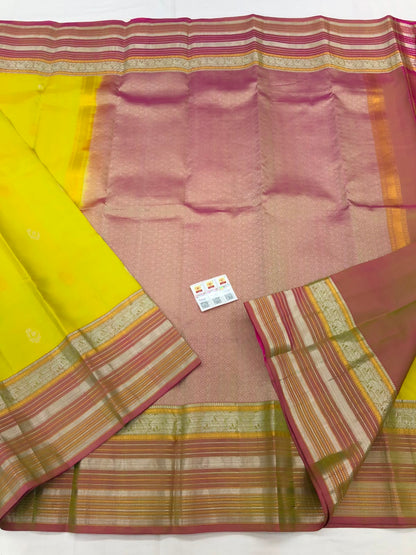 Kanchipuram Pure Silk Saree Bridal Indian Kanjivaram Sari SPK308