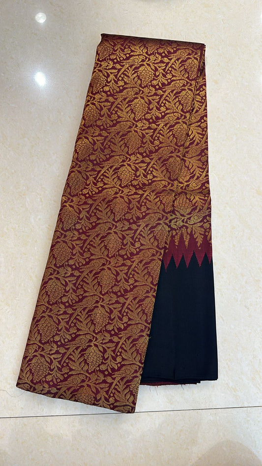 2g Gold Kanchipuram Pure Silk Saree Raising border Kanjivaram Sari| SPK171