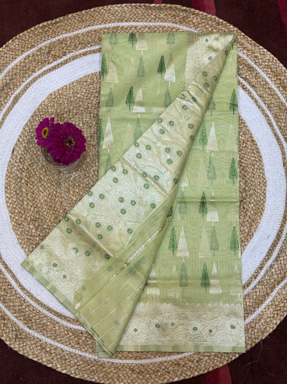 Green Casual Sari Indian Saree S34