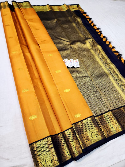 1g Gold Korvai Kanchipuram Pure Silk Saree Handloom Kanjivaram Sari| SPK183
