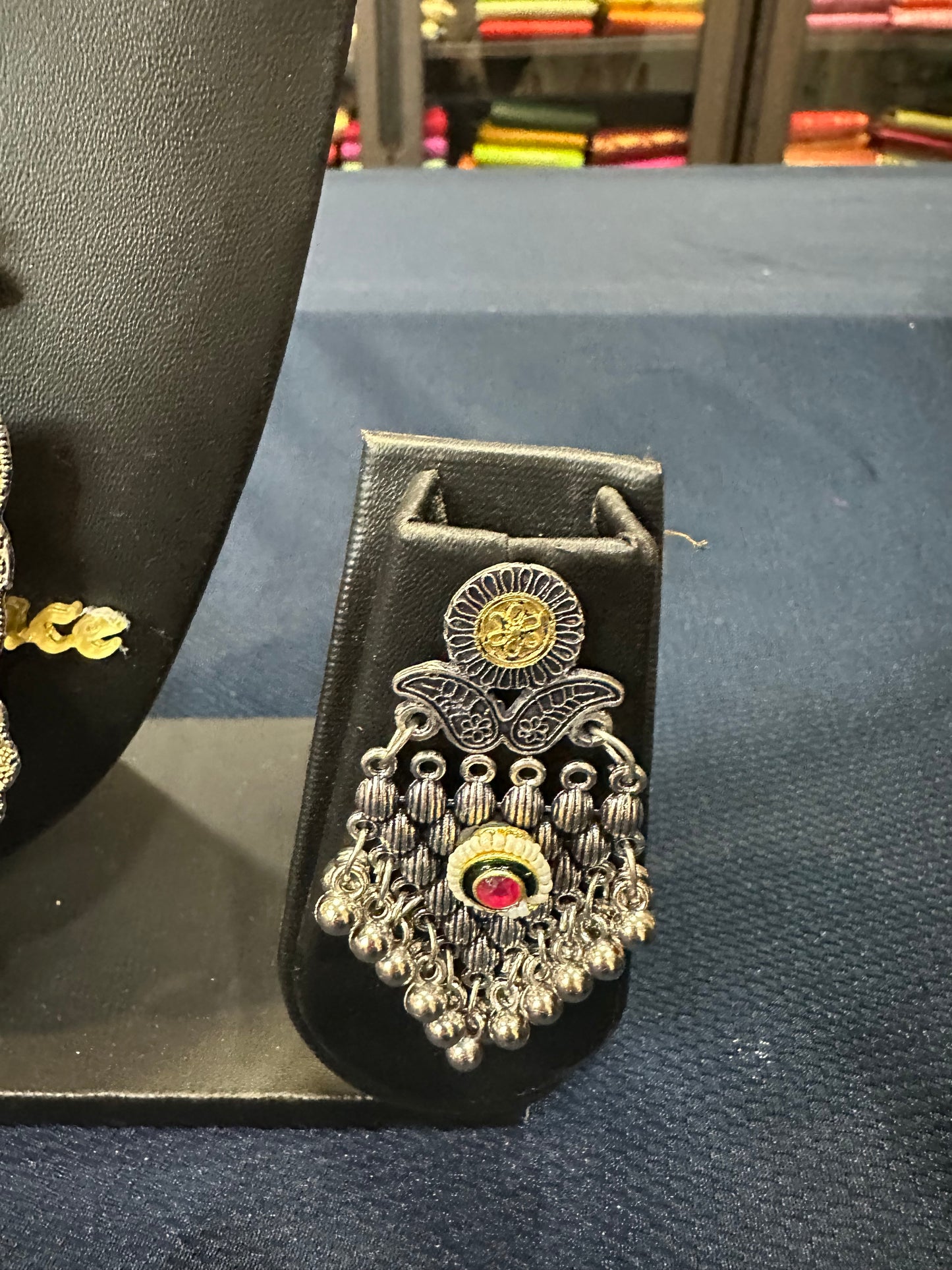 Oxidised Silver Necklace & Earrings Indian Jewellery Set Butterfly N80