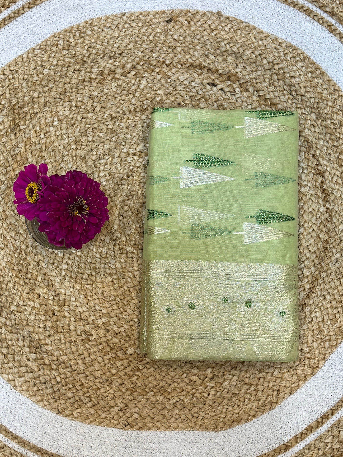 Green Casual Sari Indian Saree S34