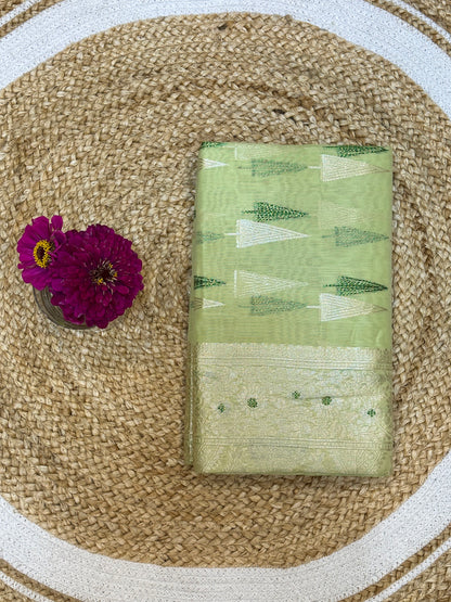 Green Casual Sari Indian Saree S34