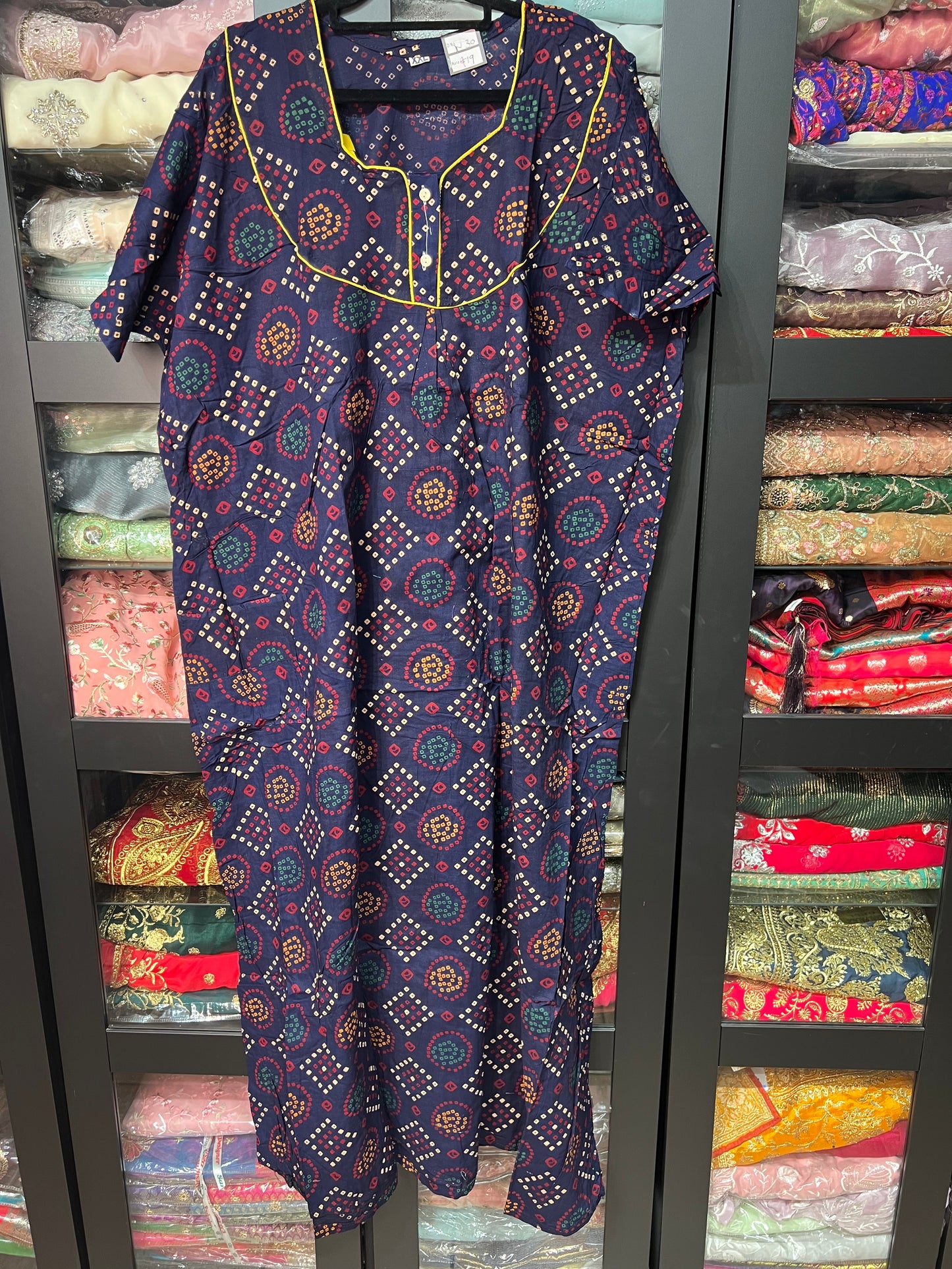 Free size Indian Cotton Nighty Nightgown NI30