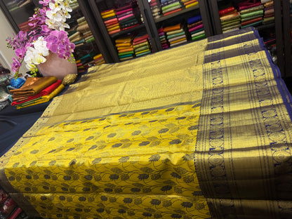 Kanchipuram Pure Silk Saree Bridal Tissue Kanjivaram Sari SPK240