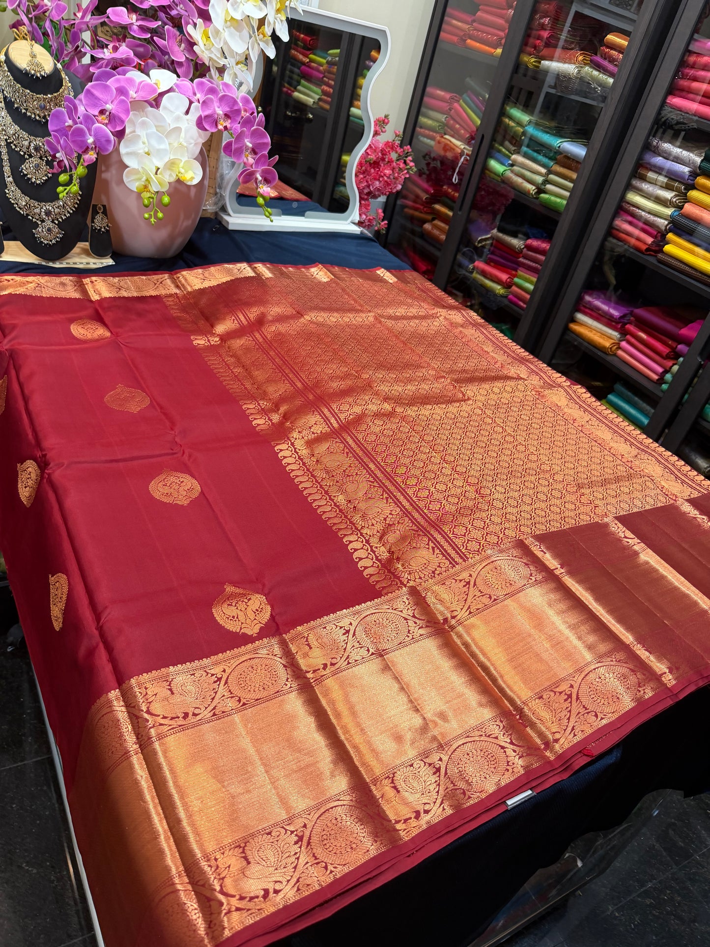 Kanchipuram Pure Silk Saree Kanjivaram Sari| SPK080