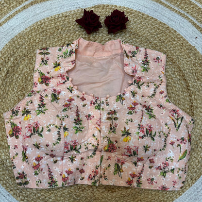 Cotton 38” Medium Sari Blouse Indian Saree Top B422