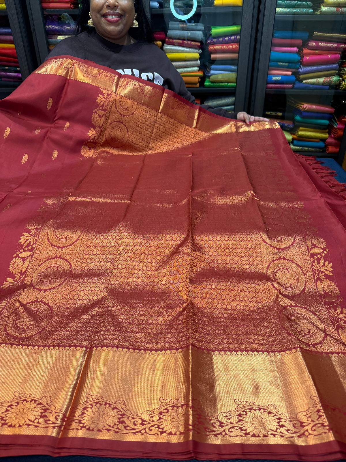 Bridal Kanchipuram Pure Silk Saree Kanjivaram Sari SPK480