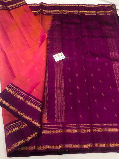 Vintage Kanchipuram Pure Silk Saree Bridal Indian Kanjivaram Sari SPK317