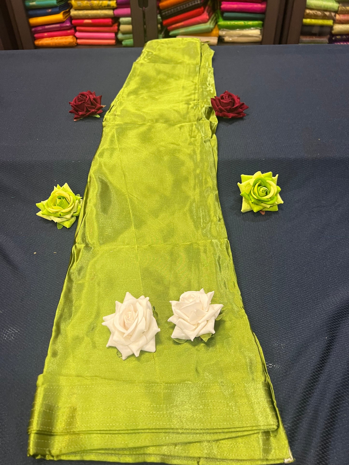 Petticoat Satin Underskirt Mehendi Green P1