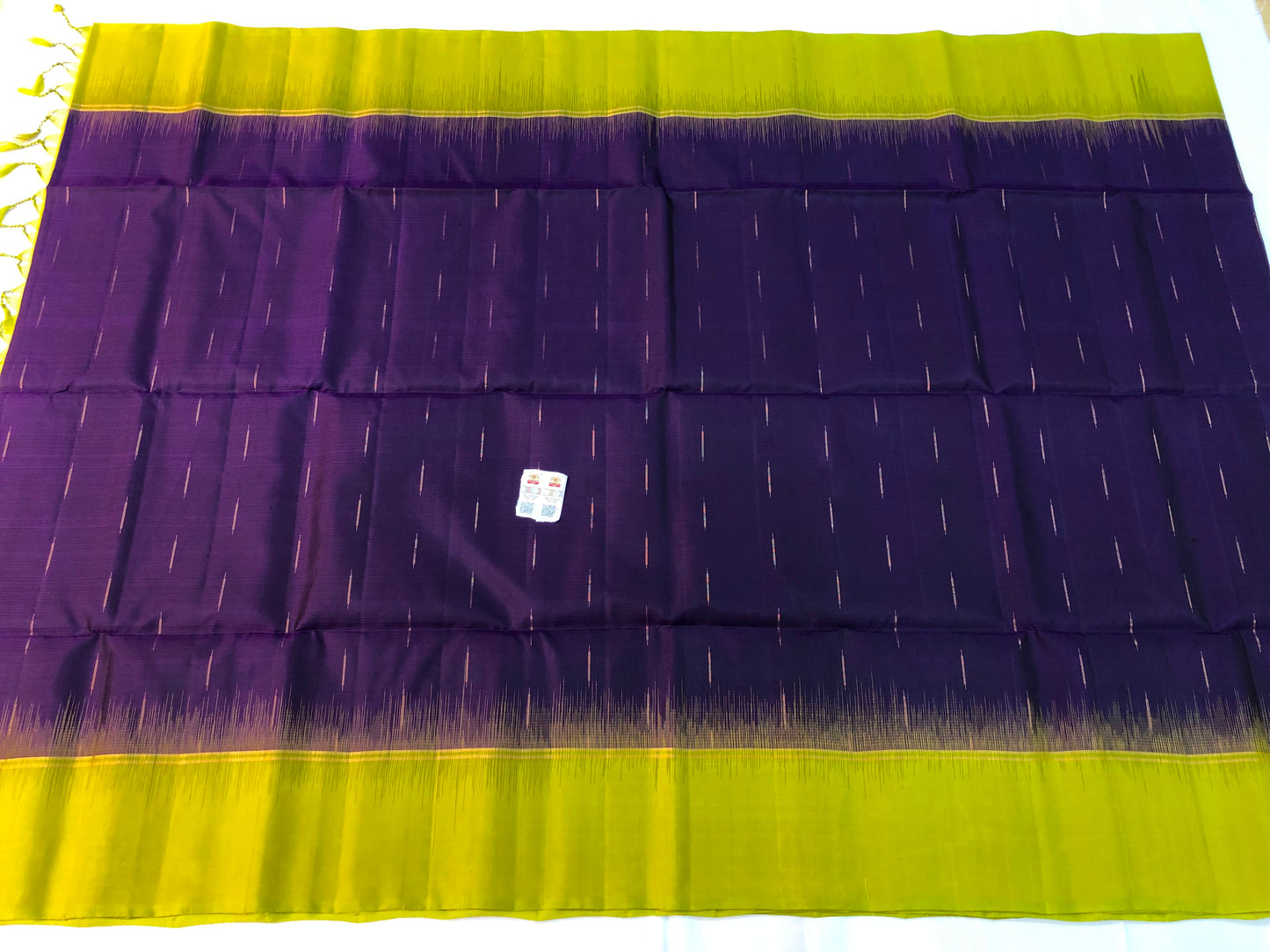 Kanchipuram Pattu Soft Silk Indian Saree Pure Silk Sari Purple | SS29