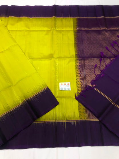 Kanchipuram Pattu Soft Silk Indian Saree Pure Silk Sari Green| SS27