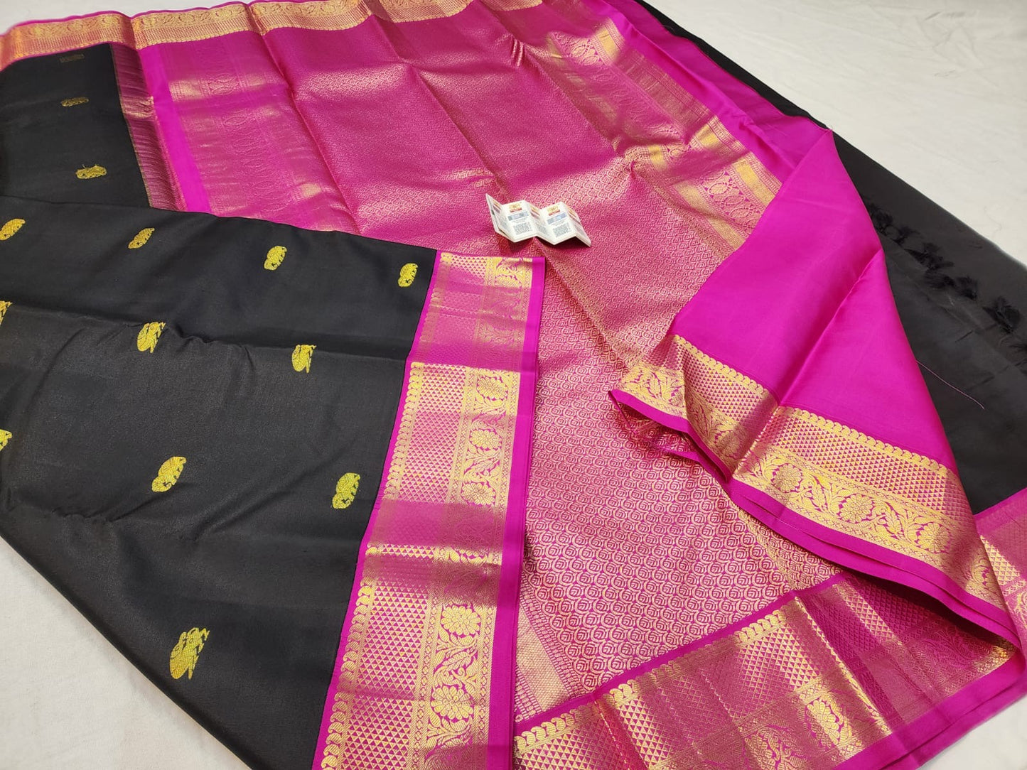 1g Gold Korvai Kanchipuram Pure Silk Saree Handloom Kanjivaram Sari| SPK089