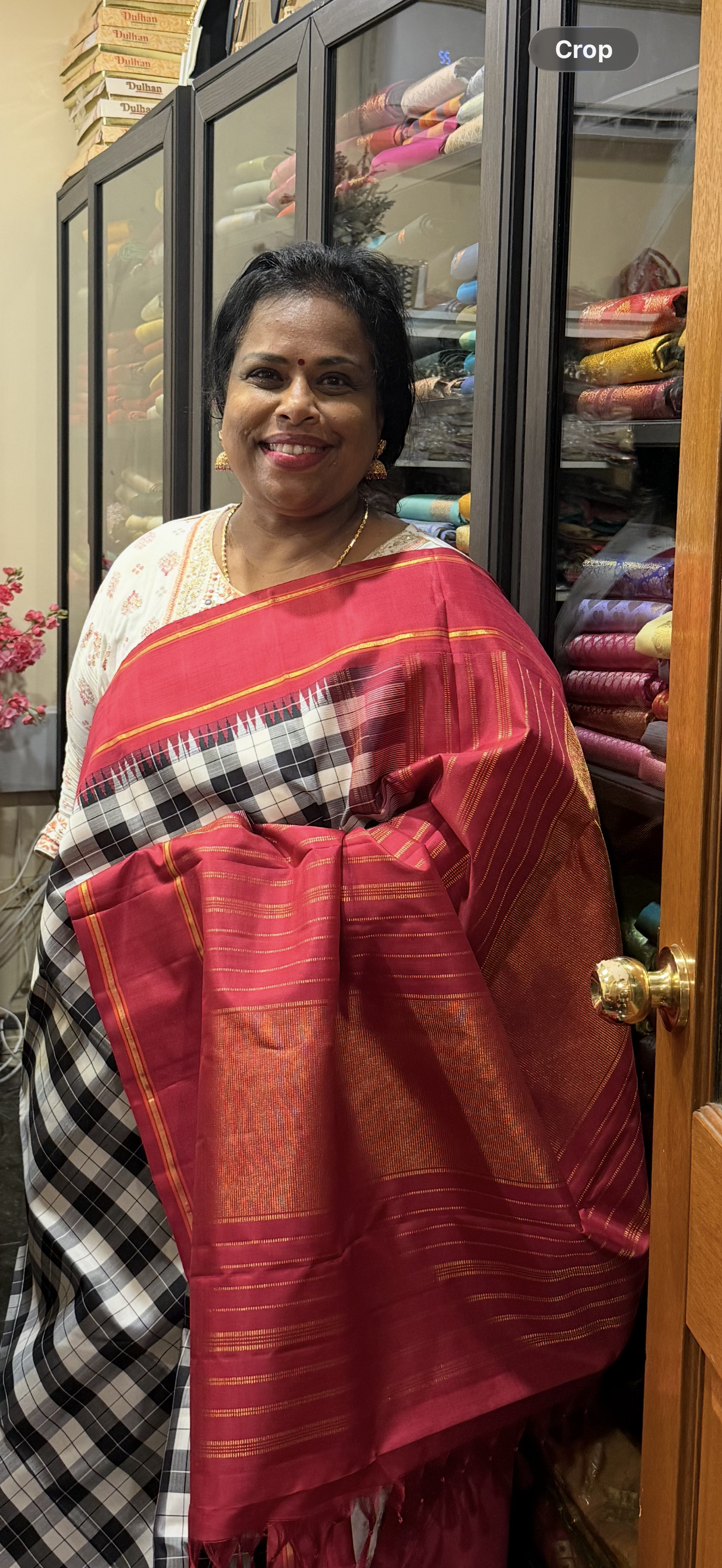 2g Gold Kanchipuram Pure Silk Saree checkered Kanjivaram Sari| SPK077