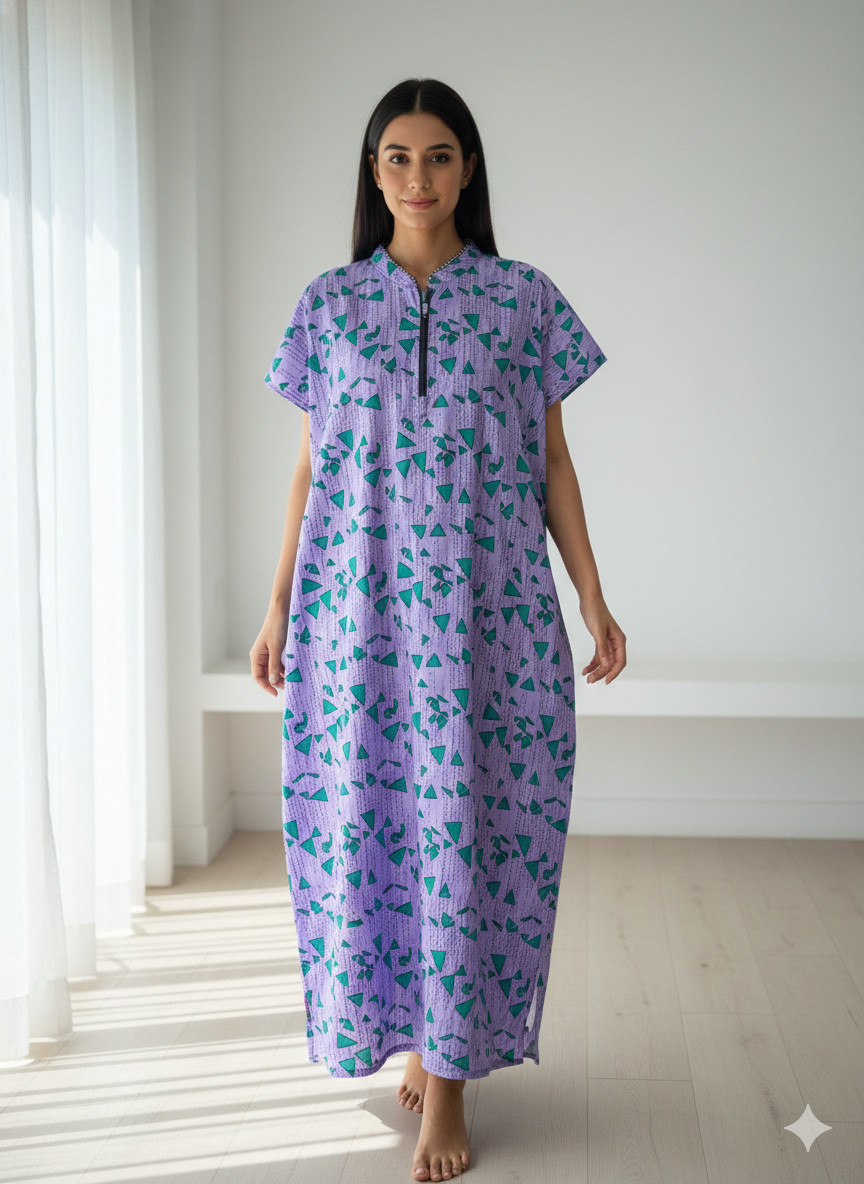 Free size Indian Cotton Nighty Nightgown NI4