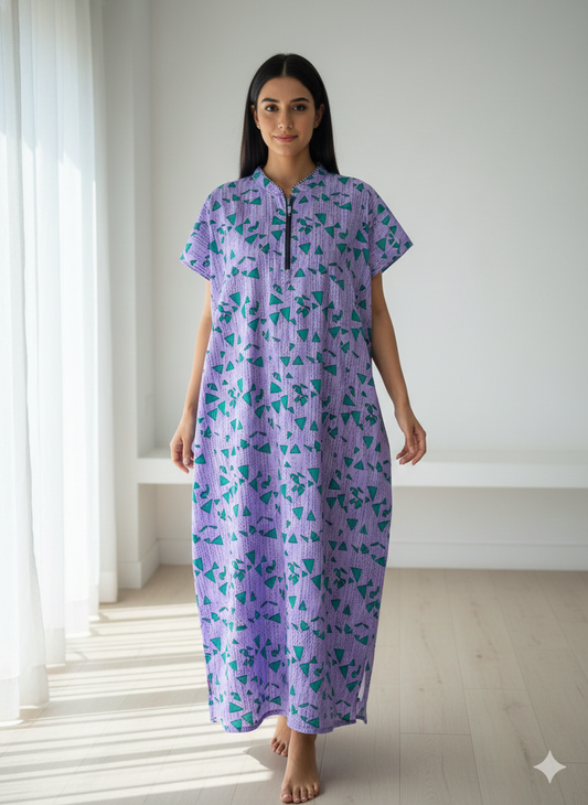 Free size Indian Cotton Nighty Nightgown NI4