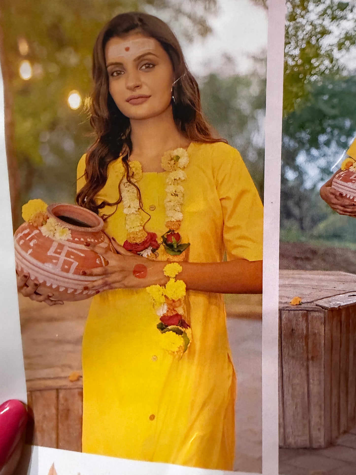 Indian Ladies Temple Pooja Outfit Yellow Salwar Kameez Suit SS29