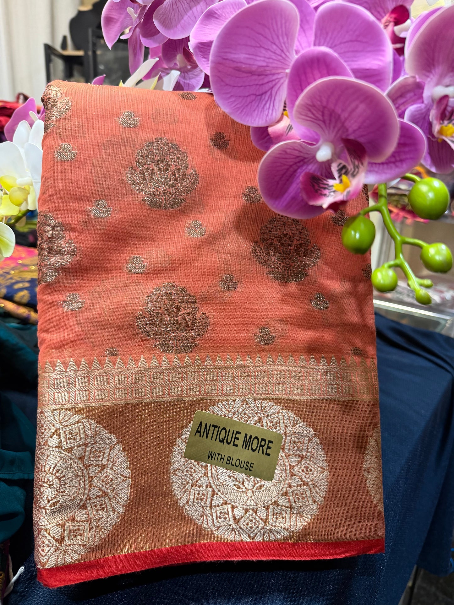 Silk Cotton Sari Indian Fancy Casual wear Saree SAR4