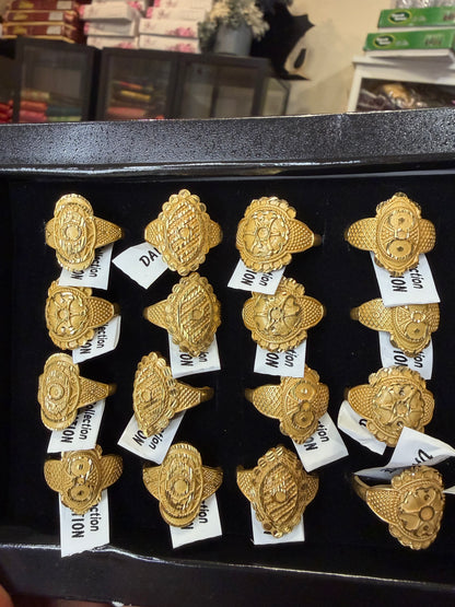 Gold colour Indian ladies Fancy Rings V2