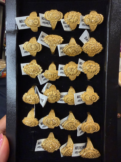 Gold colour Indian ladies Fancy Rings V2