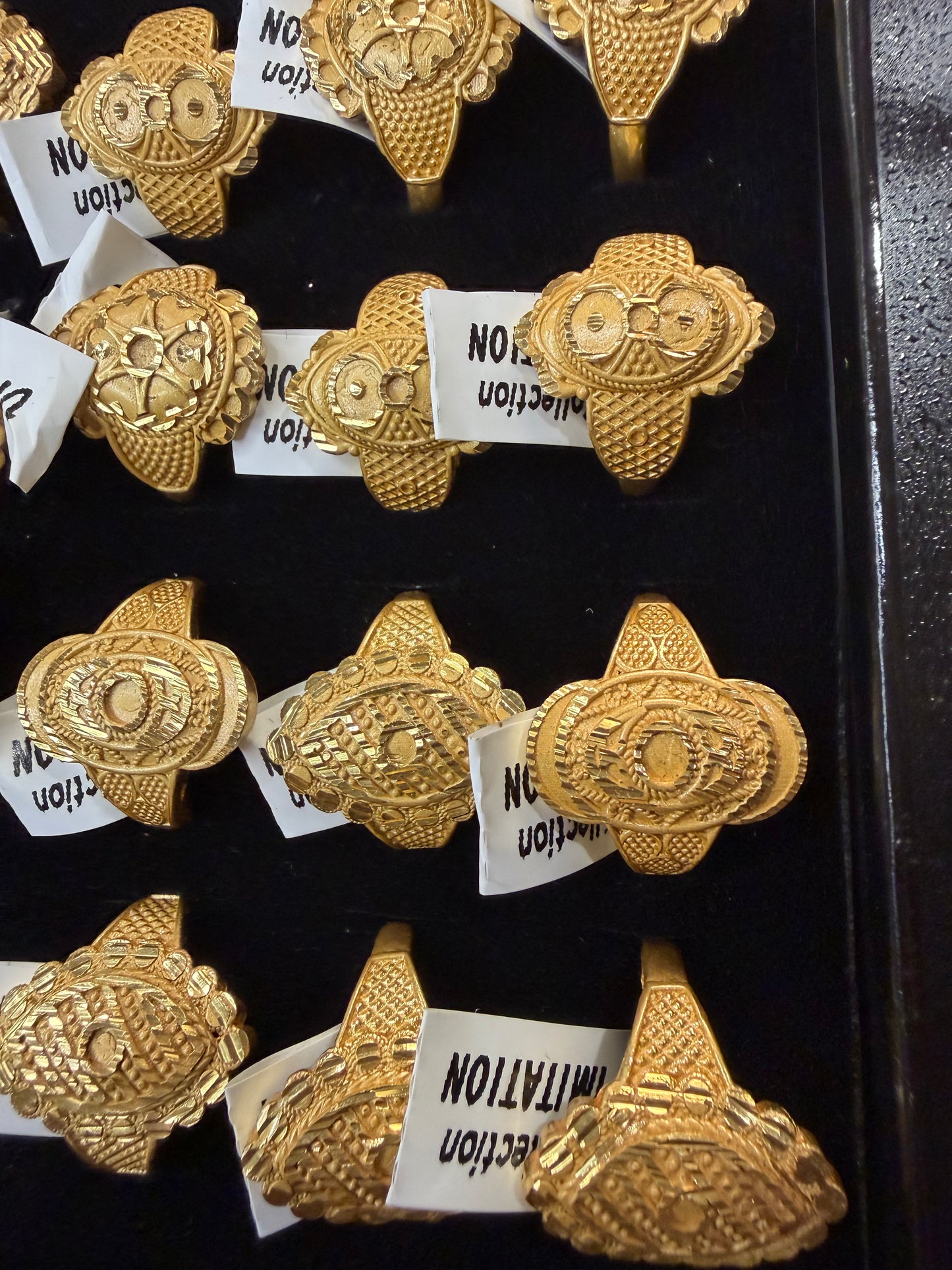 Gold colour Indian ladies Fancy Rings V2