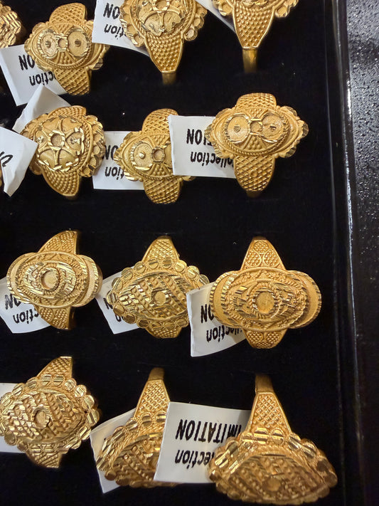 Gold colour Indian ladies Fancy Rings V2