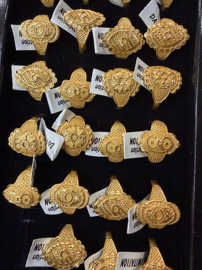 Gold colour Indian ladies Fancy Rings V2