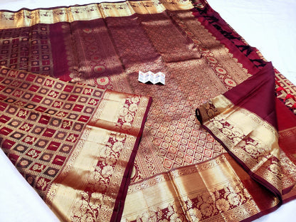 Kanjivaram Bridal Saree Maroon Colour | SPK007