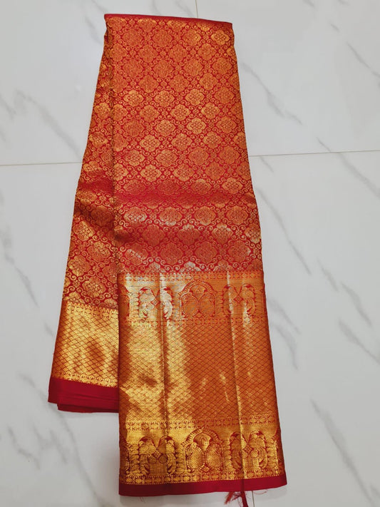 Bridal Red Pure Silk Sari | SPK010