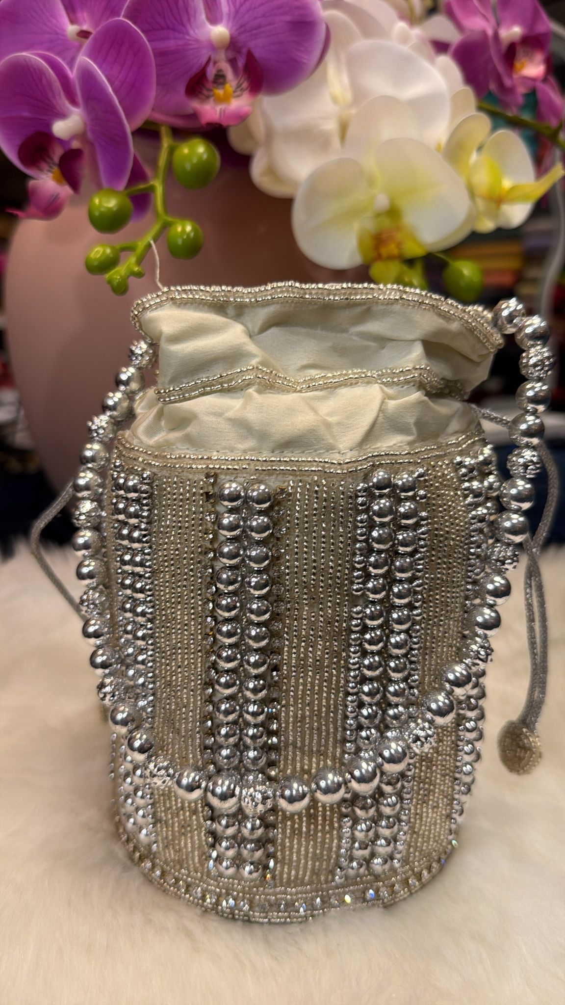 Silver Handmade Clutch /Potli Bag | SPP002