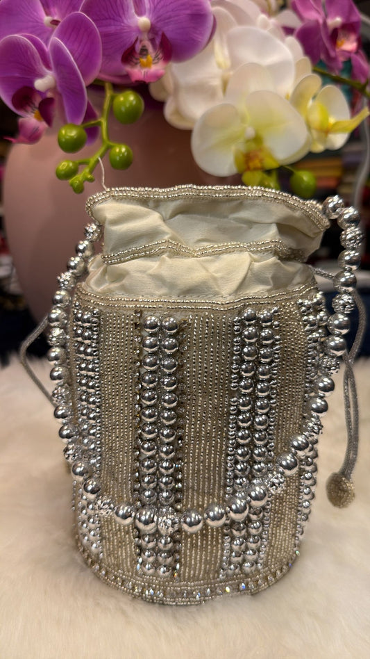 Silver Handmade Clutch /Potli Bag | SPP002