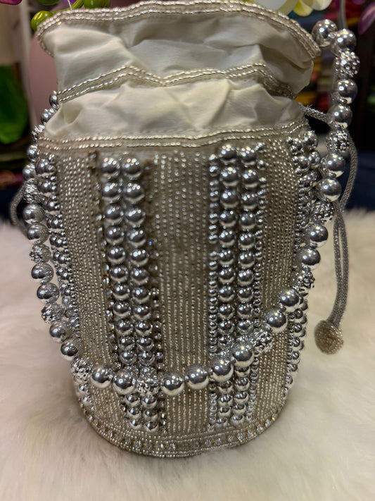 Silver Handmade Clutch /Potli Bag | SPP002