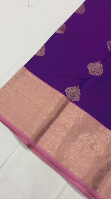 Kanchipuram Pure Silk Saree Bridal Indian Kanjivaram Sari SPK329